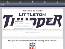 Tablet Screenshot of littletonyouthsports.org